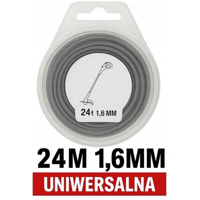 Inny producent ŻYŁKA DO PODKASZARKI 24M 1.6MM UNIWERSALNA PASUJE DO BOSCH ART Inny producent ŻYŁKA DO PODKASZARKI 24M 1.6MM UNIWERSALNA PASUJE DO BOSCH ART