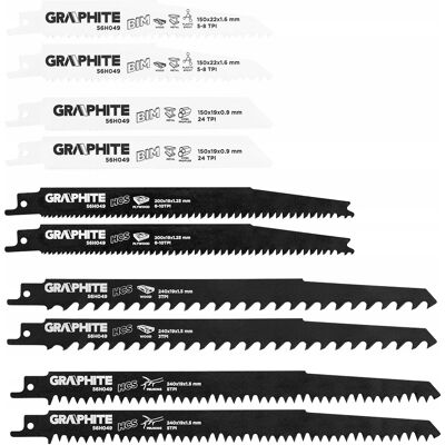 BRZESZCZOTY DO PIŁY SZABLASTEJ, HCS/BIM, ZESTAW 10 SZT 56H049 Graphite BRZESZCZOTY DO PIŁY SZABLASTEJ, HCS/BIM, ZESTAW 10 SZT 56H049 Graphite
