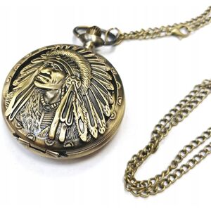 inna (Inny) Nowy zegarek kieszonkowy busola na łańcuszku indiański wojownik inna (Inny) Nowy zegarek kieszonkowy busola na łańcuszku indiański wojownik