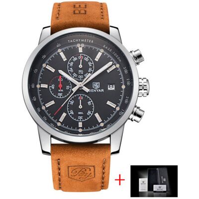 TMZEGARKI Benyar Klasyczny Zegarek Męski Chronograf Pudełko TMZEGARKI Benyar Klasyczny Zegarek Męski Chronograf Pudełko