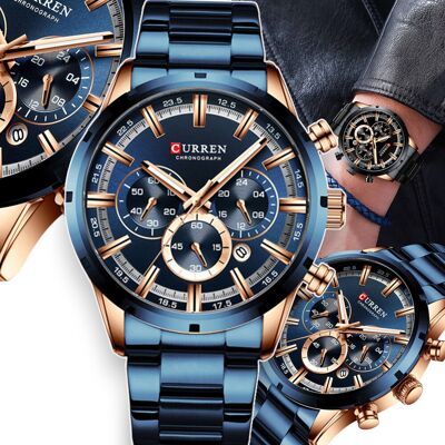WKS ELEGANCKI ZEGAREK MĘSKI MODNY CURREN DATOWNIK CHRONOGRAF JAPOŃSKI MECHANIZM WKS ELEGANCKI ZEGAREK MĘSKI MODNY CURREN DATOWNIK CHRONOGRAF JAPOŃSKI MECHANIZM
