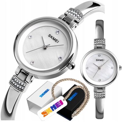 Mały Srebrny Zegarek Damski Na Bransolecie Premium Elegancki Oryginał Skmei Mały Srebrny Zegarek Damski Na Bransolecie Premium Elegancki Oryginał Skmei