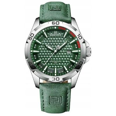Masywny, Zielony Zegarek Naviforce Nf8023 Wojskowy Styl, Datownik Masywny, Zielony Zegarek Naviforce Nf8023 Wojskowy Styl, Datownik