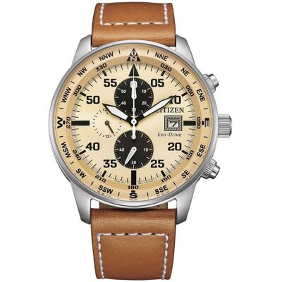 Męski Zegarek Citizen Aviator Chrono Ca0880-15x – Vintage Lotnictwo I Eco-Drive Męski Zegarek Citizen Aviator Chrono Ca0880-15x – Vintage Lotnictwo I Eco-Drive