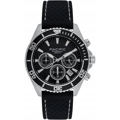 Pacific Poseidon SMPA-2004-01 czarny męski zegarek chronograf 200M Pacific Poseidon SMPA-2004-01 czarny męski zegarek chronograf 200M