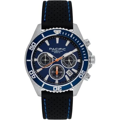 Pacific Poseidon SMPA-2004-02 granatowy męski zegarek chronograf 200M Pacific Poseidon SMPA-2004-02 granatowy męski zegarek chronograf 200M