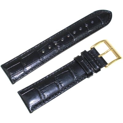 Pasek do zegarka Atlantic 21 mm czarny Pasek do zegarka Atlantic 21 mm czarny