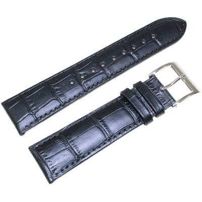 Pasek do zegarka Atlantic 22 mm czarny Pasek do zegarka Atlantic 22 mm czarny