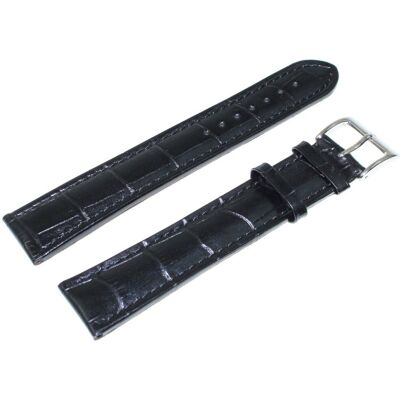 Pasek do zegarka Atlantic 22 mm czarny XXL Pasek do zegarka Atlantic 22 mm czarny XXL
