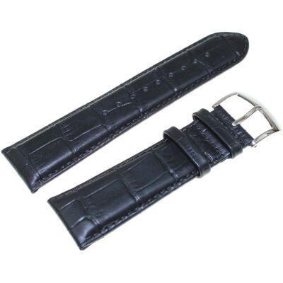 Pasek do zegarka Atlantic 24 mm czarny Pasek do zegarka Atlantic 24 mm czarny