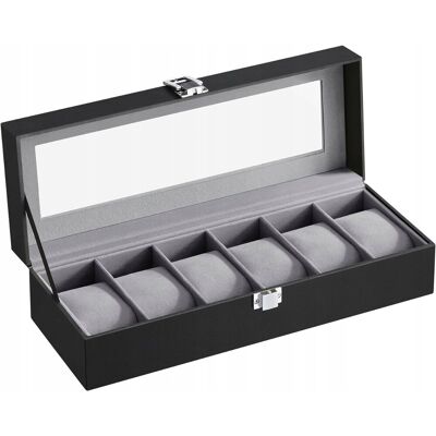 songmics Premium Pudełko Organizer Etui Na Zegarki 6szt Sn songmics Premium Pudełko Organizer Etui Na Zegarki 6szt Sn