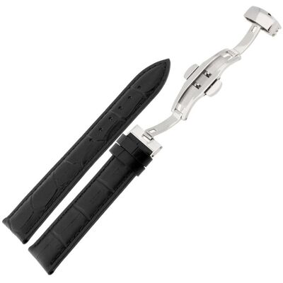 Skórzany Pasek Do Zegarka 22 Mm Jvd R42401-22 Czarny Skórzany Pasek Do Zegarka 22 Mm Jvd R42401-22 Czarny