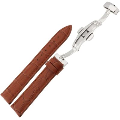 Skórzany Pasek Do Zegarka 22 Mm Jvd R42403-22 Brązowy Skórzany Pasek Do Zegarka 22 Mm Jvd R42403-22 Brązowy