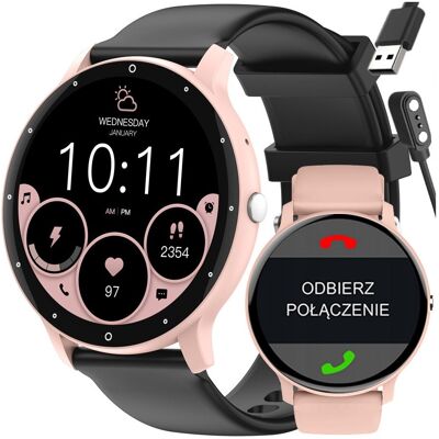 Smartwatch Damski Zegarek Gravity Rozmowy Polskie Menu +pasek Grawer Smartwatch Damski Zegarek Gravity Rozmowy Polskie Menu +pasek Grawer