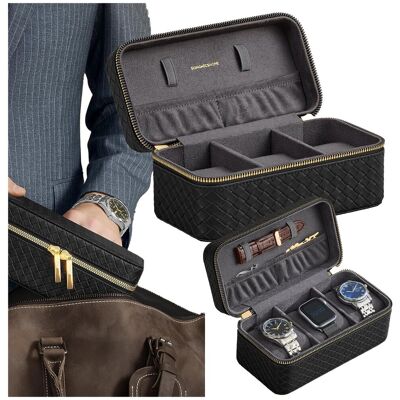 songmics Szkatułka Kuferek Kasetka Etui Podróżne Na Zegarki Biżuterie Organizer songmics Szkatułka Kuferek Kasetka Etui Podróżne Na Zegarki Biżuterie Organizer