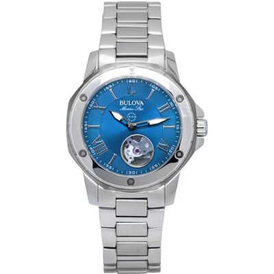 Zegarek Bulova Marine Star Stainless Steel Open Heart Blue Dial Automatic 98l317 100m Women'S Watch Zegarek Bulova Marine Star Stainless Steel Open Heart Blue Dial Automatic 98l317 100m Women'S Watch