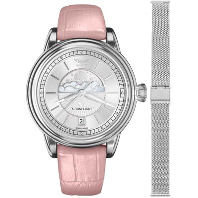 Zegarek Damski Aviator V.1.33.0.250.4.PM-SET srebrny Zegarek Damski Aviator V.1.33.0.250.4.PM-SET srebrny