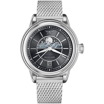 Zegarek Damski Aviator V.1.33.0.252.5 srebrny Zegarek Damski Aviator V.1.33.0.252.5 srebrny