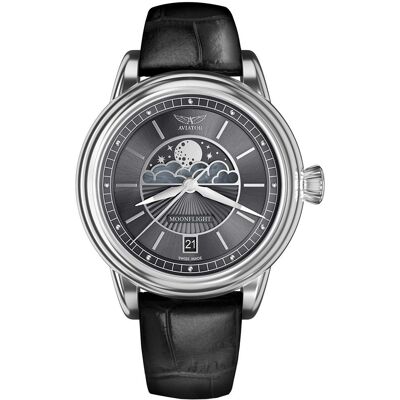 Zegarek Damski Aviator V.1.33.0.254.4.BM czarny Zegarek Damski Aviator V.1.33.0.254.4.BM czarny