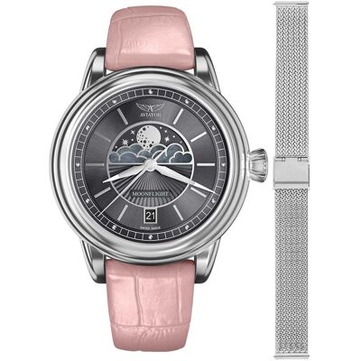 Zegarek Damski Aviator V.1.33.0.254.4.PM-SET srebrny Zegarek Damski Aviator V.1.33.0.254.4.PM-SET srebrny