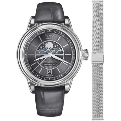 Zegarek Damski Aviator V.1.33.0.254.4-SET srebrny Zegarek Damski Aviator V.1.33.0.254.4-SET srebrny
