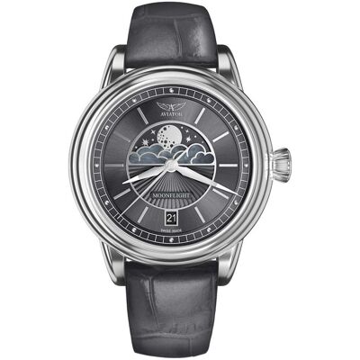Zegarek Damski Aviator V.1.33.0.254.4 szary Zegarek Damski Aviator V.1.33.0.254.4 szary