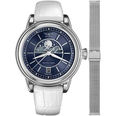Zegarek Damski Aviator V.1.33.0.255.4.WM-SET srebrny Zegarek Damski Aviator V.1.33.0.255.4.WM-SET srebrny
