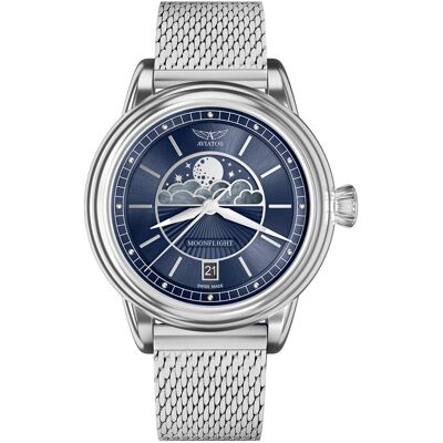Zegarek Damski Aviator V.1.33.0.255.5 srebrny Zegarek Damski Aviator V.1.33.0.255.5 srebrny
