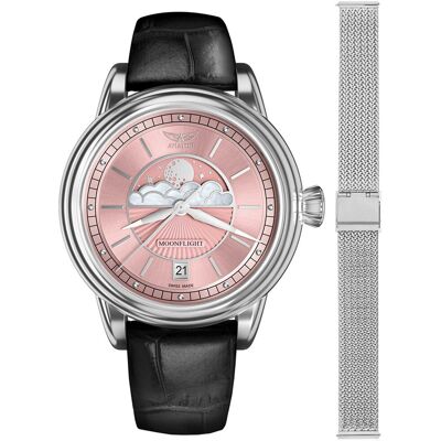 Zegarek Damski Aviator V.1.33.0.257.4.BM-SET srebrny Zegarek Damski Aviator V.1.33.0.257.4.BM-SET srebrny