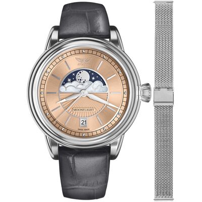 Zegarek Damski Aviator V.1.33.0.259.4.GM-SET srebrny Zegarek Damski Aviator V.1.33.0.259.4.GM-SET srebrny