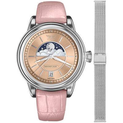Zegarek Damski Aviator V.1.33.0.259.4.PM-SET srebrny Zegarek Damski Aviator V.1.33.0.259.4.PM-SET srebrny