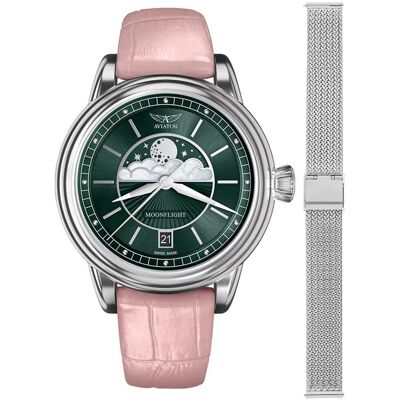Zegarek Damski Aviator V.1.33.0.262.4PM-SET srebrny Zegarek Damski Aviator V.1.33.0.262.4PM-SET srebrny