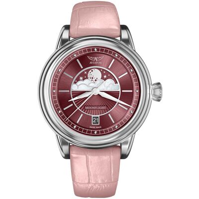 Zegarek Damski Aviator V.1.33.0.264.4.PM różowy Zegarek Damski Aviator V.1.33.0.264.4.PM różowy