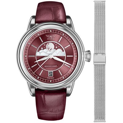 Zegarek Damski Aviator V.1.33.0.264.4-SET srebrny Zegarek Damski Aviator V.1.33.0.264.4-SET srebrny