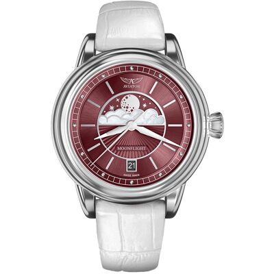 Zegarek Damski Aviator V.1.33.0.264.4.WM biały Zegarek Damski Aviator V.1.33.0.264.4.WM biały