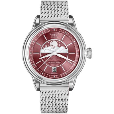 Zegarek Damski Aviator V.1.33.0.264.5 srebrny Zegarek Damski Aviator V.1.33.0.264.5 srebrny