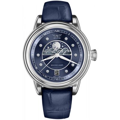 Zegarek Damski Aviator V.1.33.0.379.4 srebrny Zegarek Damski Aviator V.1.33.0.379.4 srebrny