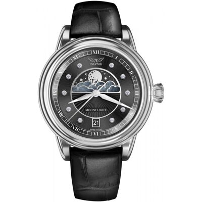 Zegarek Damski Aviator V.1.33.0.381.4 czarny Zegarek Damski Aviator V.1.33.0.381.4 czarny