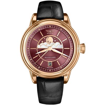 Zegarek Damski Aviator V.1.33.2.265.4BM czarny Zegarek Damski Aviator V.1.33.2.265.4BM czarny