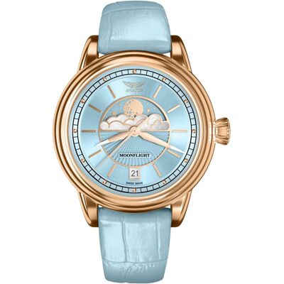 Zegarek Damski Aviator V.1.33.2.360.4 niebieski Zegarek Damski Aviator V.1.33.2.360.4 niebieski