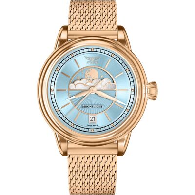 Zegarek Damski Aviator V.1.33.2.360.5 różowe złoto Zegarek Damski Aviator V.1.33.2.360.5 różowe złoto