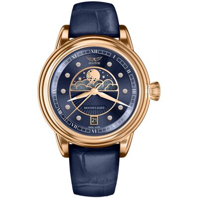 Zegarek Damski Aviator V.1.33.2.380.4 niebieski Zegarek Damski Aviator V.1.33.2.380.4 niebieski
