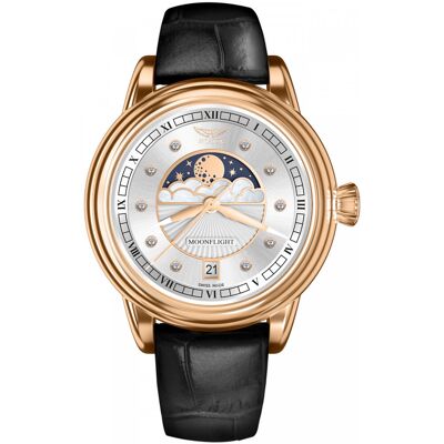 Zegarek Damski Aviator V.1.33.2.382.4 czarny Zegarek Damski Aviator V.1.33.2.382.4 czarny