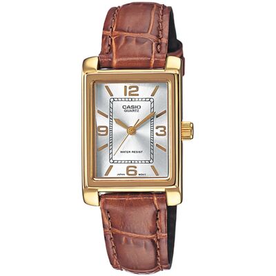 Zegarek Damski Casio LTP-1234PGL-7AEG brązowy Zegarek Damski Casio LTP-1234PGL-7AEG brązowy