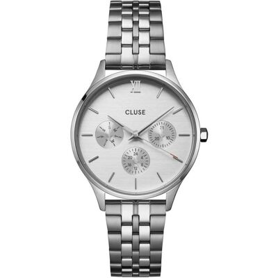 Zegarek damski CLUSE Minuit Multifunction srebrny CW10703 Zegarek damski CLUSE Minuit Multifunction srebrny CW10703