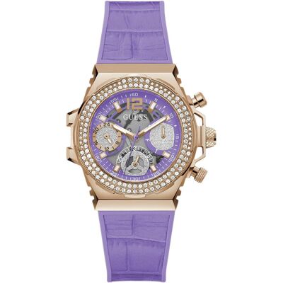 Zegarek Damski Guess Gw0553L6 Fioletowy Zegarek Damski Guess Gw0553L6 Fioletowy