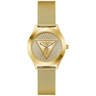 Zegarek Damski Guess Gw0835L2 Cyrkonie Złoty Zegarek Damski Guess Gw0835L2 Cyrkonie Złoty