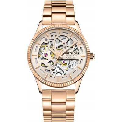 Zegarek Damski Kenneth Cole Kcwll2222406 Różowe Złoto Klasyczny Skeleton Zegarek Damski Kenneth Cole Kcwll2222406 Różowe Złoto Klasyczny Skeleton