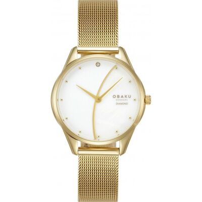 Zegarek Damski Obaku Denmark V297lxgxmg-Dww Złoty Zegarek Damski Obaku Denmark V297lxgxmg-Dww Złoty