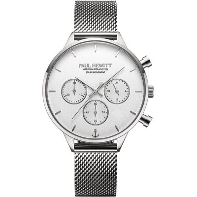 Zegarek Damski Paul Hewitt Oceanpulse 40mm Srebrny Ph-W-0309 Zegarek Damski Paul Hewitt Oceanpulse 40mm Srebrny Ph-W-0309